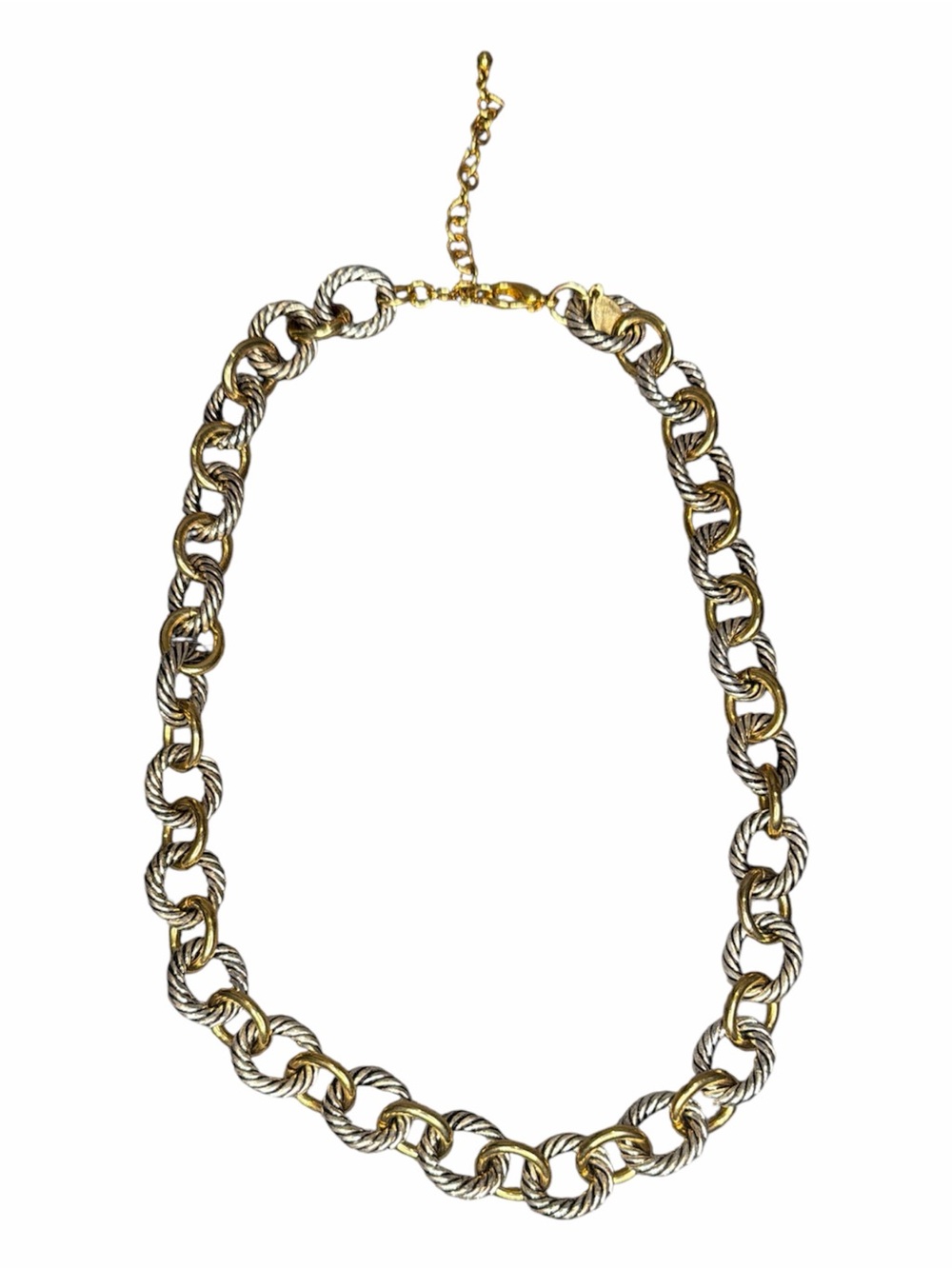 Premier Designs "Sunday Brunch" mixed-metal cable link necklace